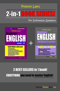 Preston Lee's 2-in-1 Book Series! Beginner English Lesson 1 - 20 & Beginner English 100 Word Searches For Indonesian Speakers