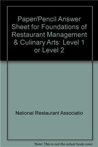 Paper/Pencil Answer Sheet for Foundations of Restaurant Management & Culinary Arts
