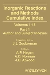 Inorganic Reactions and Methods, Cumulative Index, Part 1