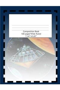 Composition Book Wide Ruled 100 Pages (7.44 x 9.69)