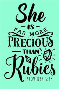 She is Far More Precious than Rubies, Proverbs 3