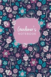 Gardener's Notebook Floral Journal Logbook And Gardening Tracker