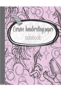Cursive handwriting paper notebook