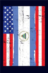 Nicaraguan American Flag Notebook