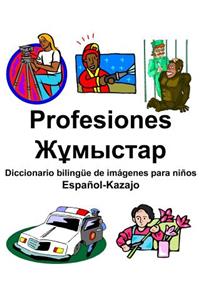 Español-Kazajo Profesiones/ Жұмыстар Diccionario bilingüe de imágenes para niños