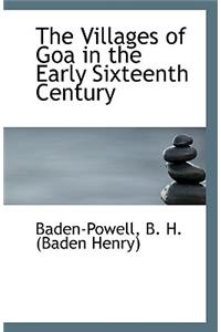 The Villages of Goa in the Early Sixteenth Century