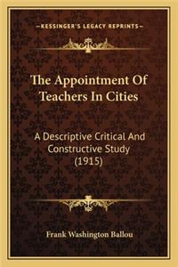 Appointment of Teachers in Cities