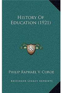 History of Education (1921)