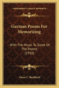 German Poems For Memorizing