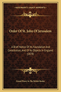 Order Of St. John Of Jerusalem