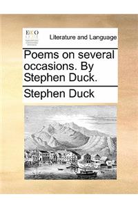 Poems on Several Occasions. by Stephen Duck.