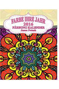 Farbe Ihre Jahr 2016 Färbung Kalender