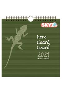 Here Lizard, Lizard 8x8 Calendar W/Die-Cut