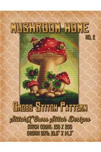 Mushroom Home 2 Cross Stitch Pattern