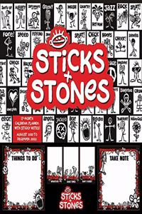 Sticks + Stones 2022 Sticky Note Calendar Planner 17-Month: August 2021 - December 2022