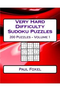 Very Hard Difficulty Sudoku Puzzles Volume 1