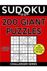 Sudoku Book 200 GIANT Puzzles, 100 Medium and 100 Hard