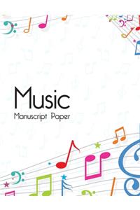 music notebook wide staff manuscript