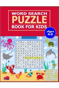 Word Search Puzzle Book for Kids Ages 4-5