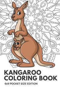 Kangaroo Coloring Book 6x9 Pocket Size Edition