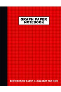 Graph Paper Notebook. Engineering Paper-5 Squares Per Inch