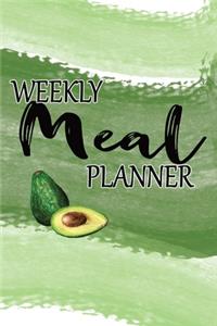 Weekly Meal Planner: 52 Week Meal Journal: Grocery Shopping List: Recipe Pages & Bonus Recipe Research Tracker: Avocado Cover