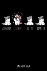 Anwältin - Lehrerin - Ärztin - Beamtin - Kalender 2020