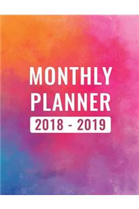 Monthly planner 2018 - 2019