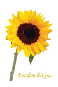 Sunshine For YOU - Yellow Sunflower Large Composition Book Notebook