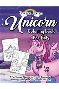 Unicorn Coloring Book for Kids Ages 4-8