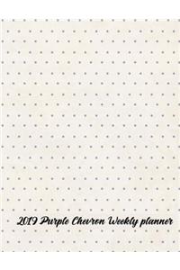 2019 Purple Chevron Weekly Planner