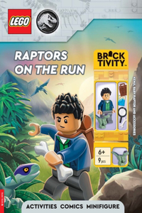 LEGO® Jurassic World™: Raptors on the Run Activity Book (with Kenji minifigure, baby raptor and accessories)