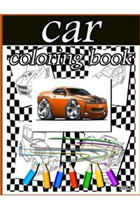 1: Car Coloring Book: Stress Coloring Book