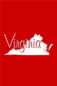 Virginia - Red Lined Notebook with Margins