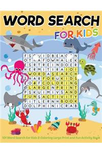 101 Word Search For Kids & Coloring Large Print and Fun Activity Book
