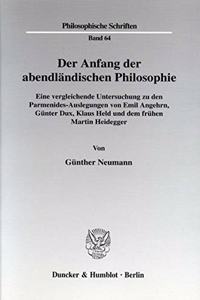 Der Anfang Der Abendlandischen Philosophie