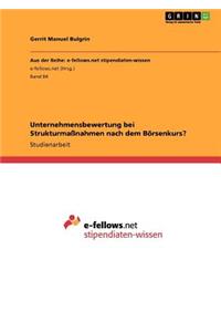 Unternehmensbewertung bei Strukturmaßnahmen nach dem Börsenkurs?
