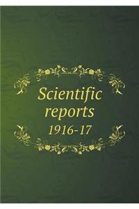 Scientific Reports 1916-17
