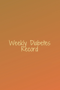 Weekly Diabetes Record