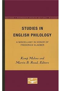 Studies in English Philology