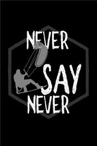 Never say never