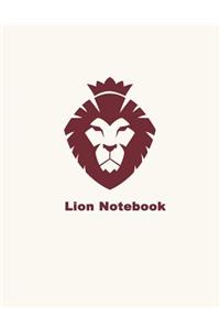 Lion Blank Lined Notebook