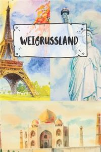 Weißrussland: Liniertes Reisetagebuch Notizbuch oder Reise Notizheft liniert - Reisen Journal für Männer und Frauen mit Linien