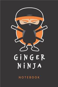 Ginger Ninja Notebook. Blank Lined Journal for Writing and Note Taking.
