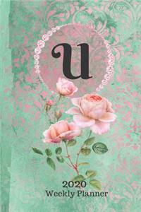 Plan On It 2020 Weekly Calendar Planner 15 Month Pocket Appointment Notebook - Monogram Letter U
