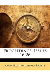 Proceedings, Issues 16-26