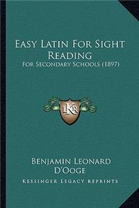 Easy Latin For Sight Reading