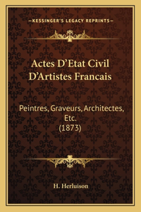 Actes D'Etat Civil D'Artistes Francais