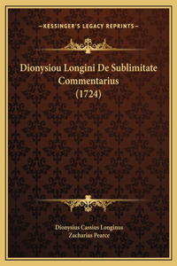 Dionysiou Longini De Sublimitate Commentarius (1724)