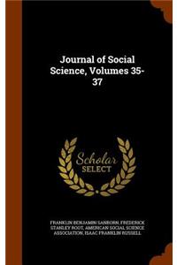 Journal of Social Science, Volumes 35-37